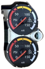 Dual air pressure gauges