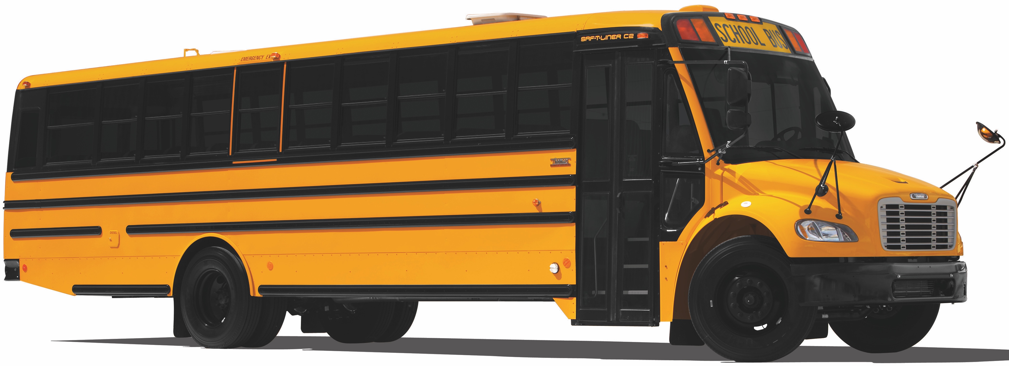 Yellow Thomas Built Saf-T-Liner C2 school bus